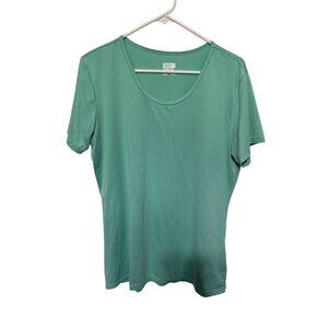 32 Degrees Top Light Green Scoop Neck S/S Womans XL